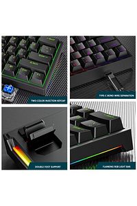Trol Blue Switch Mini Rgb Oyun Klavyesi Gaming Mekanik 62 Tuşlu 18 Rgb Led Usb Type-c Kablo ürün fotoğrafı