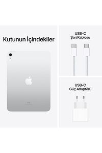 iPad 10. Nesil 64 GB 10.9" Wi-Fi Gümüş Tablet (Apple Türkiye Garantili) MPQ03TU/A ürün fotoğrafı
