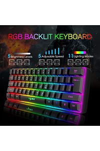 Trol Blue Switch Mini Rgb Oyun Klavyesi Gaming Mekanik 62 Tuşlu 18 Rgb Led Usb Type-c Kablo ürün fotoğrafı