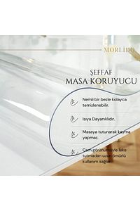 Şeffaf Kalın Masa Örtüsü Koruyucusu Tüm Ebatları 1.4 Mm ürün fotoğrafı