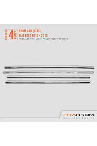 Fiat Egea Krom Cam Çıtası 4 Parça 2015 ve Üzeri Sd Uyumlu ürün fotoğrafı