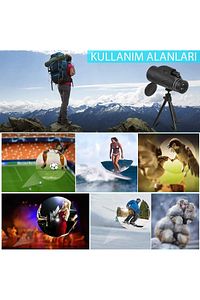 80x100 Yüksek Çözünürlüklü Taşıma Çantalı Tripotlu Monoküler Teleskop Monoküler Dürbün ürün fotoğrafı