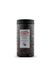 Taş Baskı Doğal Fermente Salamura Siyah Zeytin (1000GR - PET KAVANOZ) ürün fotoğrafı