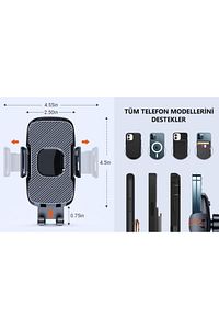Araç Içi Otomatik Telefon Tutucu Cam Ve Torpido Için Yüksek Kalite Ücret Iade Garantili ürün fotoğrafı