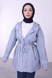 Kapüşonlu Astarlı Yağmurluk ürün fotoğrafı