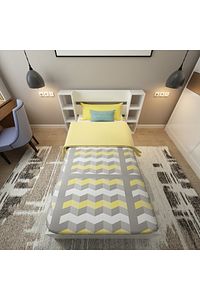 Smart 90x190 Ölçülerinde Yatak Uyumlu Raflı Tek Kişilik Karyola, Beyaz - Smart ürün fotoğrafı