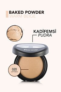 Doğal Işıltılı Sabitleyici Yoğun Kapatıcı Pudra - Baked Powder - 020 - 8690604131204 ürün fotoğrafı