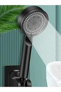 Turbo Fan 5 Fonksiyonlu Su Tasarruflu Duş Başlığı  Siyah ürün fotoğrafı