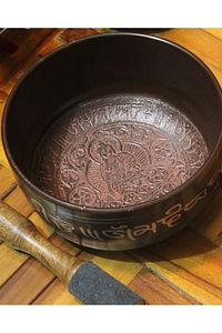 Meditasyon Çanı Yoga Çanı Tibet Çanağı Singing Bowl 19 Cm ürün fotoğrafı