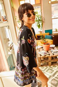 Kadın Siyah Eteği Sulu Kimono KMN-00000016 ürün fotoğrafı