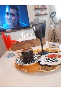 Ahşap Masa Üstü Şömine Sertifikalı Yakıt Ve Dekoratif Taş Hediyeli ürün fotoğrafı