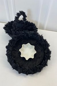 Siyah Gelin Kına Gecesi Tepsi Ve Sepeti, Düğün, Sünnet, Nişan, Söz, Kadife Üç Boyutlu Lazer Çiçekli ürün fotoğrafı