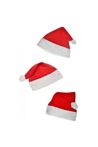 Yılbaşı Şapkası Keçe Şapka Kırmızı Yetişkin Noel Şapkası 35 Cm Noel Baba Şapkası ürün fotoğrafı