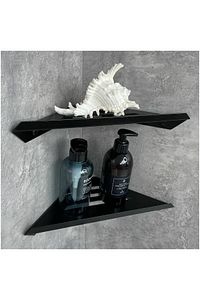 2 Katlı Banyo Için Köşeli Metal Raflar. 2 Adet Ayarla ürün fotoğrafı