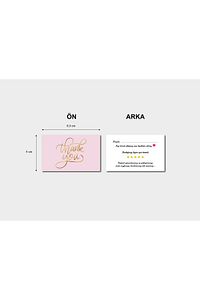 Thankyou Kart 100 Adet Ön Ve Arka Baskılı ürün fotoğrafı