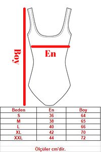 Pamuklu Kumaş Kadın Kancalı Uzun Kol Boğazlı Bodysuit ürün fotoğrafı