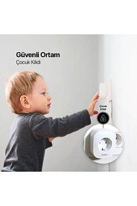 Prizi 16A Akım Korumalı Telefon ile Uzaktan Kontrol Edilebilen Wi-Fi Akıllı Priz ürün fotoğrafı
