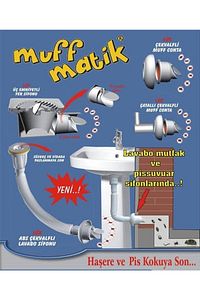 Muffmatik Kokumatik Gider Koku Önleyici Lavabo Sifonu Çekvalfi Adaptör Kokuya Ve Haşereye Son ürün fotoğrafı