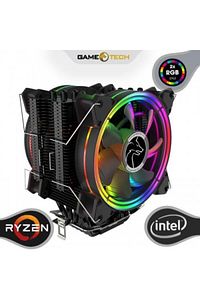 Gametech Freezer Pro Hd120 2x Rgb Işık 6x Bakır Kule Tipi Işlemci Fanı ürün fotoğrafı