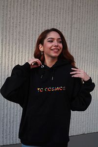 Cosmos Canada Renkli Oversize Hoodie Siyah ürün fotoğrafı