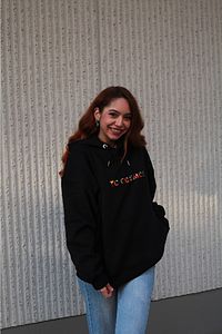 Cosmos Canada Renkli Oversize Hoodie Siyah ürün fotoğrafı