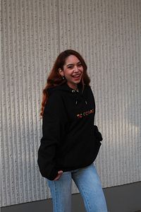 Cosmos Canada Renkli Oversize Hoodie Siyah ürün fotoğrafı
