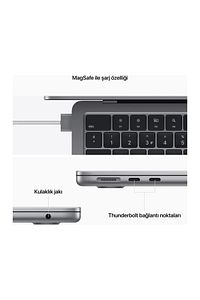 Macbook Air M2 Çip 16 Gb 256 Gb Ssd 13.6" Uzay Grisi Notebook Z15s00120 ürün fotoğrafı