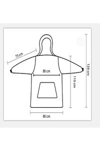 Wellsoft Kapşonlu Giyilebilir Tv Battaniyesi Unisex Over Size - Antrasit ürün fotoğrafı