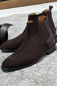 Özel Üretim Enjeksiyon Kösele Taban Flotur & Süet Deri Bot ( Limited Edition Calf Leather ) ürün fotoğrafı