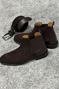 Özel Üretim Enjeksiyon Kösele Taban Flotur & Süet Deri Bot ( Limited Edition Calf Leather ) ürün fotoğrafı