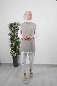 Kadın Tesettür Örgü Süveter ürün fotoğrafı