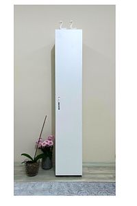 Çok Amaçlı Dolap Tek Kapaklı Dolap 5 Raflı Banyo Dolabı Mutfak Kiler Dolabı Beyaz Erzak Dolabı ürün fotoğrafı