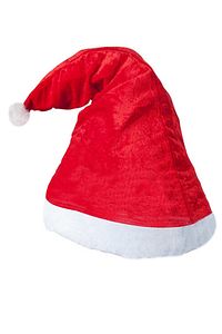 1 Adet Kırmızı Polar Noel Baba - Noel Anne Şapkası Beyaz Ponponlu Yetişkin Yılbaşı Şapka Christmas ürün fotoğrafı