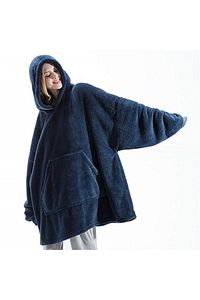 Wellsoft Kapüşonlu Giyilebilir Tv Battaniyesi Unisex Over Size ürün fotoğrafı