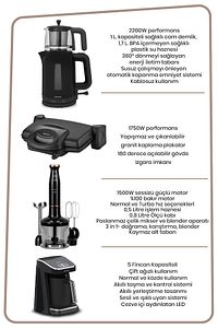 Fullblack 33 Parça Avantajlı Elektronik Evlilik Paketi Elektrikli Mutfak Çeyiz Seti ürün fotoğrafı