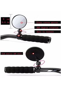 Bisiklet Aynası Geniş Açılı Bisiklet Scooter Dikiz Aynası ( 2 Adet ) ürün fotoğrafı