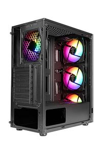 Z-master X100 4x120mm Rgb Fanlı Temperli Cam Pencere Gaming Oyuncu Bilgisayar Kasası ürün fotoğrafı