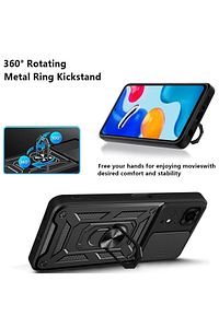Xiaomi Redmi Note 11 Pro & 12 Pro 4g Uyumlu Kamera Korumalı Lens Zırh Tank Yüzüklü Silikon Kılıf ürün fotoğrafı