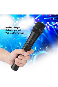 Evrensel Vhf Profesyonel Kablosuz Mikrofon ürün fotoğrafı