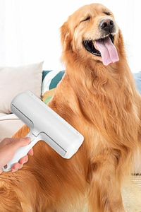 Hazneli Kedi Köpek Evcil Hayvan Kazak Kıyafet Elbise Halı Yatak Tüy Temizleyici Kıl Toz Toplayıcı ürün fotoğrafı