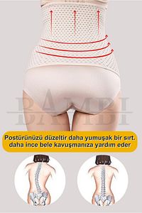 3 Kademe Agraf Kancalı, Bel Inceltici, Sıkılaştırıcı, Doğum Sonrası, Toparlayıcı Lohusa Korse ürün fotoğrafı