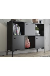 Orbit Premium 3 Kapaklı Metal Ayaklı Çok Amaçlı Dolap Konsol - Siyah / Siyah ürün fotoğrafı