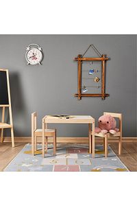 Turna Ev Montessori Çocuk Çalışma Masası Takımı – Natürel ürün fotoğrafı