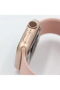 Apple Watch 1 2-3 Serisi ( 44mm ) 360 Tam Koruma Şeffaf Silikon Kılıf Premium Model ürün fotoğrafı