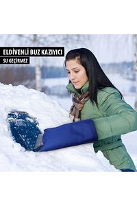 Oto Araba Buz Kazıyıcı Eldivenli Kar Buz Kırıcı Kazıma Kazıyıcı Ön Cam Temizleyici Buz Kazıyıcı ürün fotoğrafı
