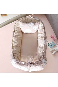 Baby Nest Lüx Tasarım Ortopedikjaju-babynest Bebek Yatağı Anne Yanı Bebek Yatağı ürün fotoğrafı