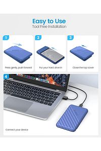 Usb3.0 2.5 Inç Hdd 6tb Ssd Harici Slim Harddisk Kutusu, 25pw1-u3-bl, Mavi ürün fotoğrafı