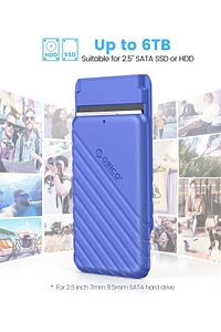 Usb3.0 2.5 Inç Hdd 6tb Ssd Harici Slim Harddisk Kutusu, 25pw1-u3-bl, Mavi ürün fotoğrafı