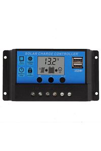 Güneş Paneli Akü Şarj Kontrol Cihazı 10 Ah Amper 2 Li Usb Çıkışlı Regülatör 10a - 12/24v ürün fotoğrafı