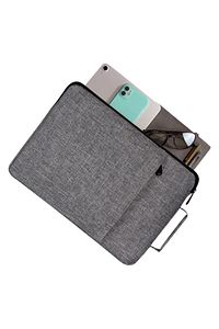 Gri Unisex 13-14-15.6 Inç Uyumlu Macbook Kılıf Notebook Laptop Çantası ürün fotoğrafı
